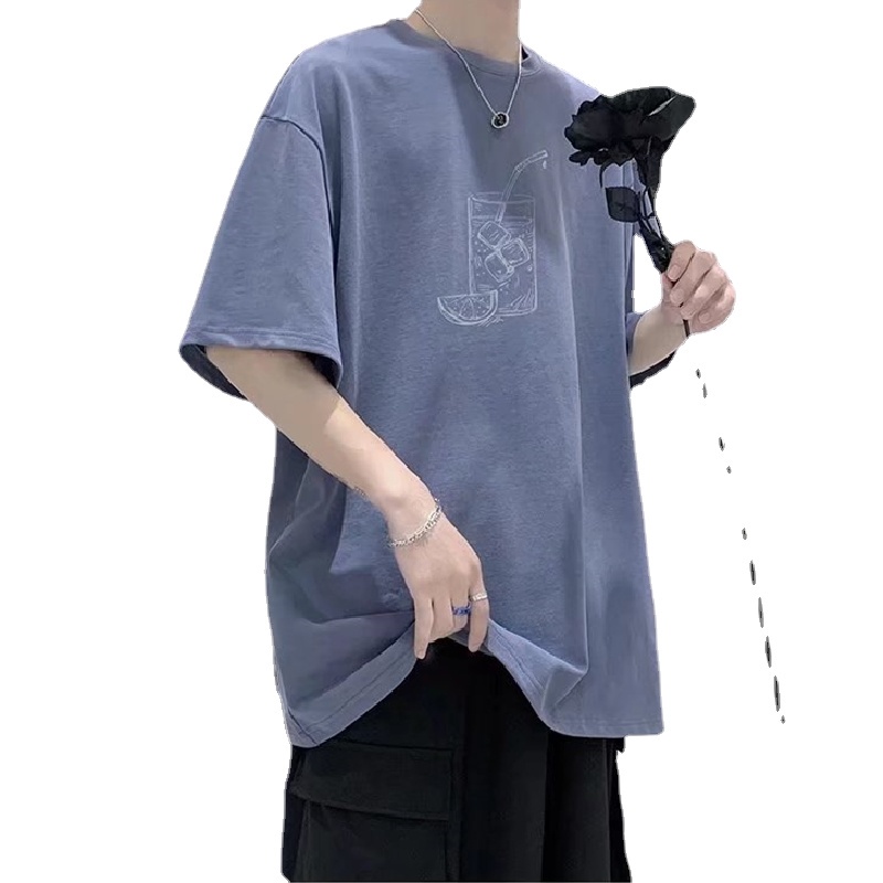 Áo Thun Tay Ngắn Dáng Rộng In Chữ Thời Trang Mùa Hè Cho Nam Và Nữ Size M-8XL