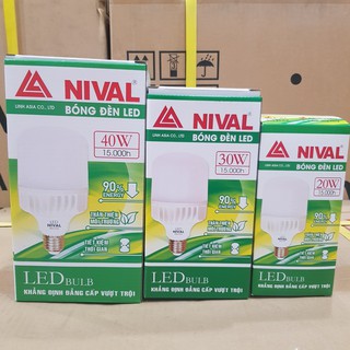 Bóng đèn led bulb trụ nival 20w/30w/40w