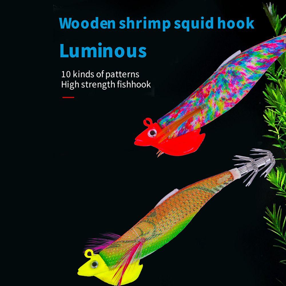 Set 5 Mồi Câu Cá Giả Hình Con Tôm 130mm 28g Bằng Gỗ