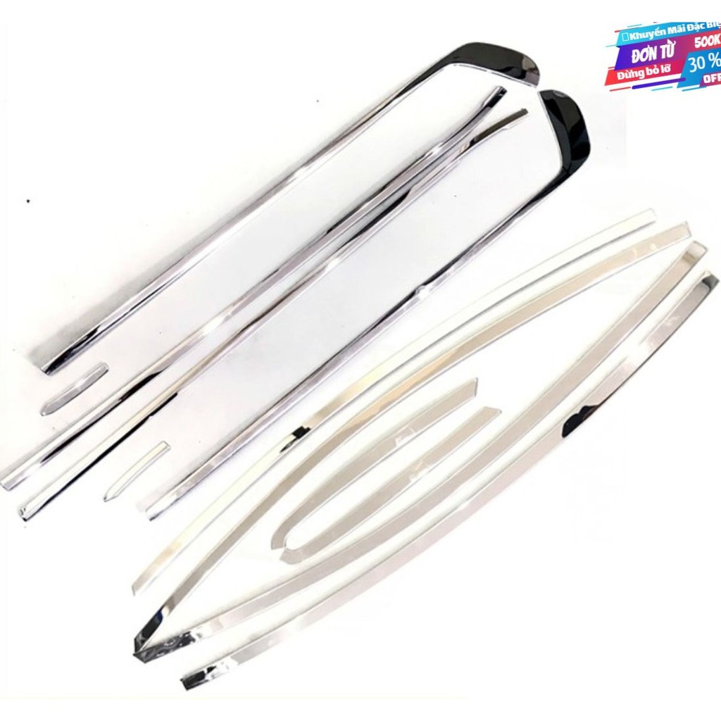 Nẹp chân kính + cong kính Cerato, Kia K3 đời 2012-2018 inox 304 cao cấp