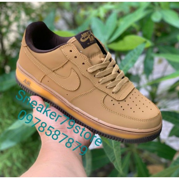 Giày Nike Air Force 1 Low Wheat Dark Mocha Trainers DC7504-700 Men [Authentic - Chính Hãng] Hình Ảnh Sản Phẩm Độc Quyền