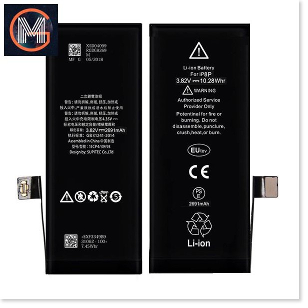 Pin iPhone EUtev chính hãng ( xuất khẩu EU) - Pin iPhone 4S/5/5S/SE/6/6S/6plus/6splus/7/7plus/8/8plus/X - hỗ trợ thay (h