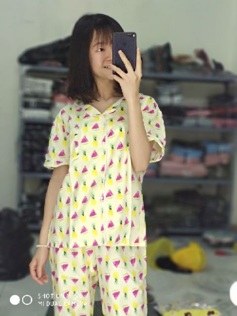 BỘ NGỦ PYJAMA Kate thái tay ngắn quần dài