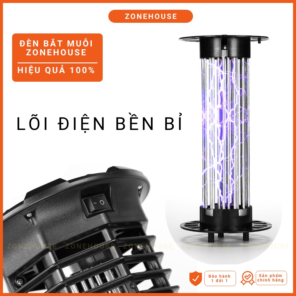 [GIÁSỈ] Đèn Bắt Muỗi - Máy bắt muỗi thông minh, cam kết hiệu quả - Đèn LED Công Suất Cao Ánh Sáng Tím Nano - ZONESHOP