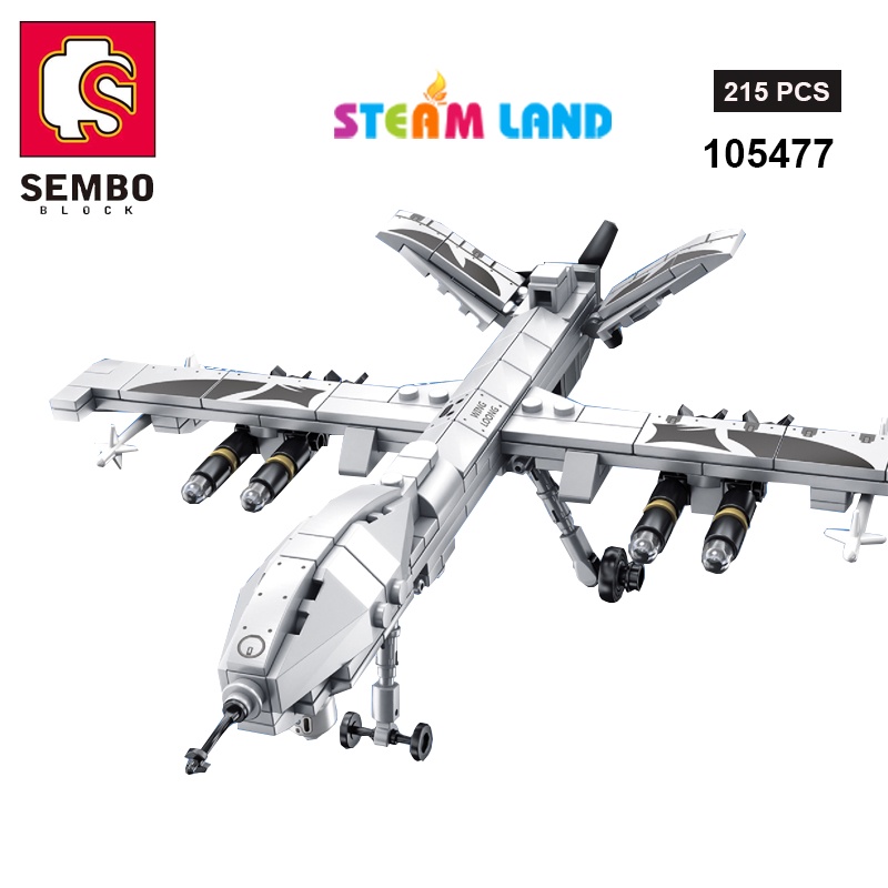 Đồ Chơi Lắp Ráp Máy Bay Tấn Công - SEMBO 105477 -Steamtoys