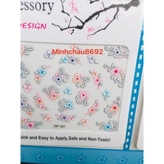 Bộ 2 tấm Sticker dán móng tay siêu kute cho bé