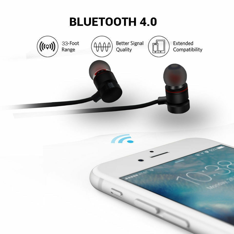 Tai nghe Bluetooth kiểu dáng thể thao có mic cho điện thoại iPhone Android | WebRaoVat - webraovat.net.vn