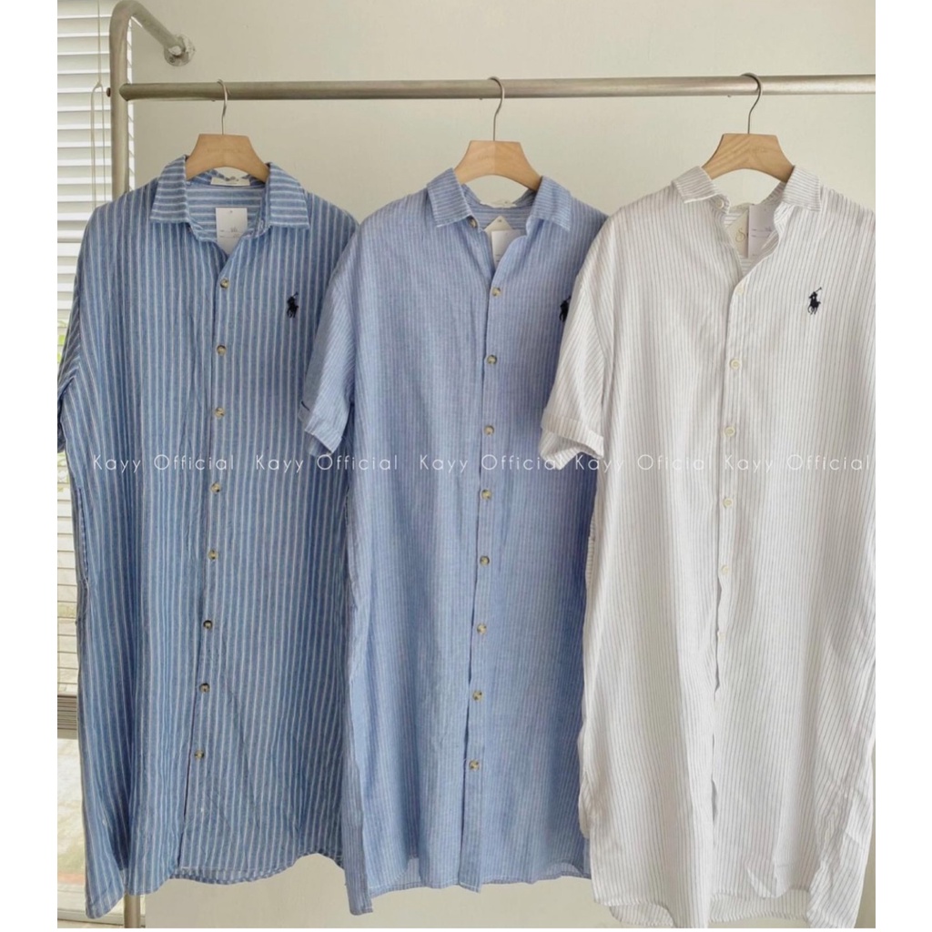 Váy sơ mi dáng dài thêu ngựa siêu hot 2022