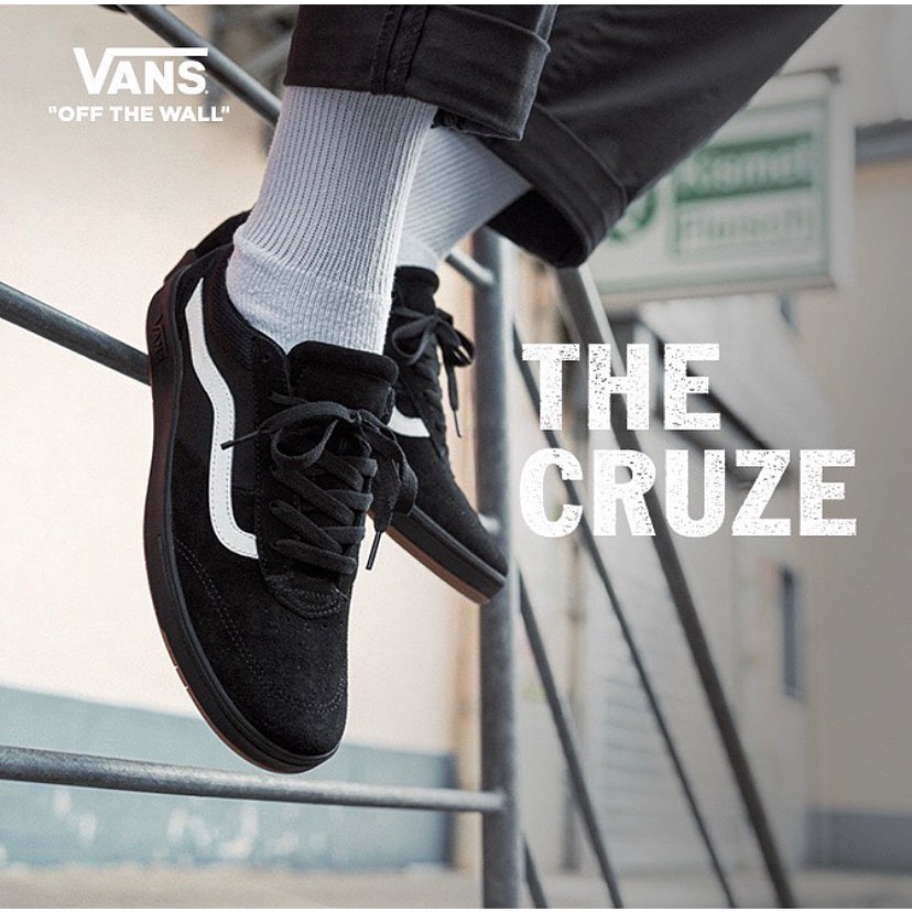 Giày Vans Chính Hãng Stape Cruze Comfycush Black White/ All Black/Blue