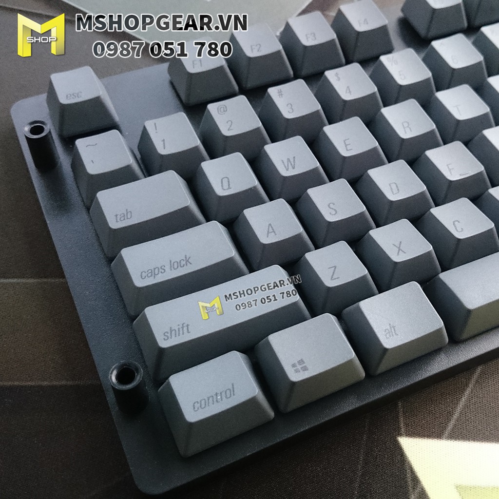 Keycap set Black on grey thick pbt dye sublimation 108 keys