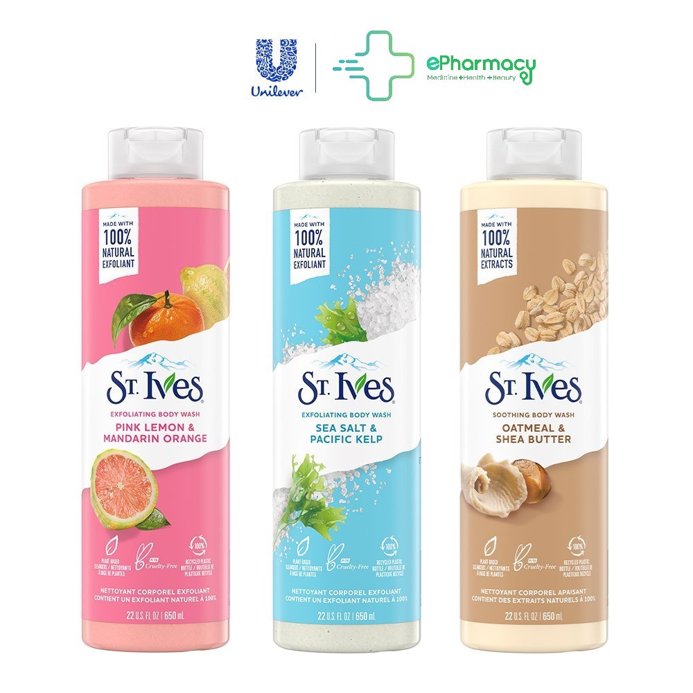 Sữa Tắm St.Ives Tẩy Tế Bào Chết Dịu Nhẹ, Dưỡng Da Mềm Mịn - ST. Ives Exfoliating Body Wash