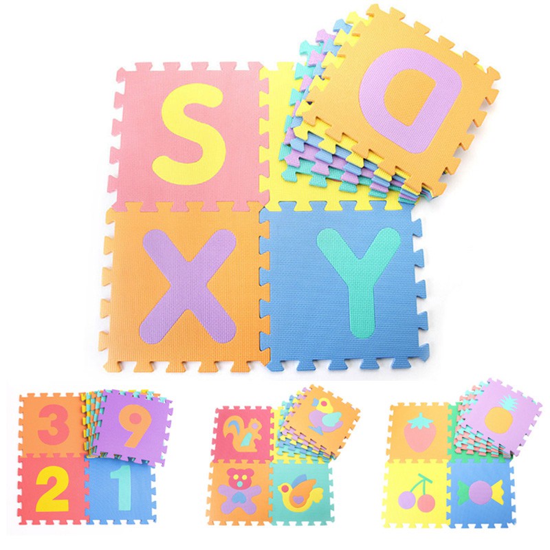 TR❤Thảm lắp ghép số và chữ cái gồm 10 mảnh