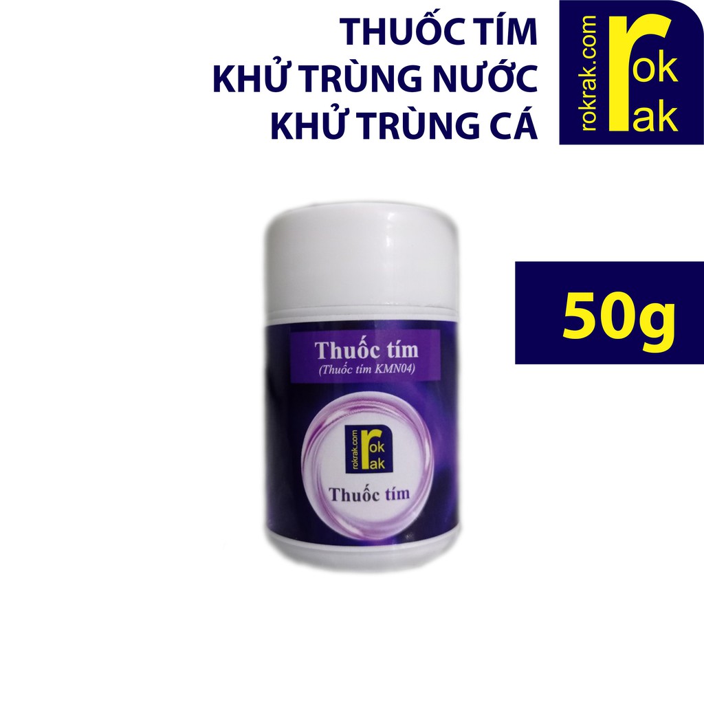 Thuốc tím cho cá cảnh rokrak hũ nhỏ 50g khử khuẩn