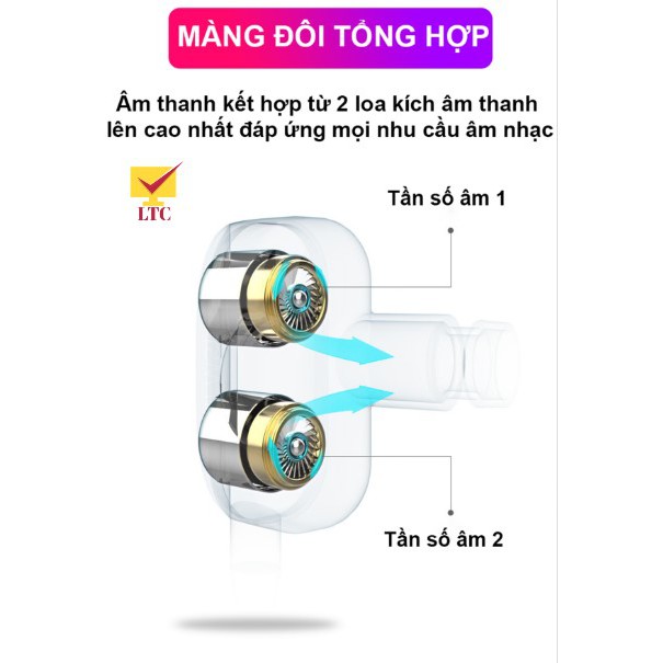 Tai nghe nhét tai có dây cho điện thoại máy tính WJHH Super Bass 2020 phiên bản mới cho âm thanh nghe nhạc cực đã