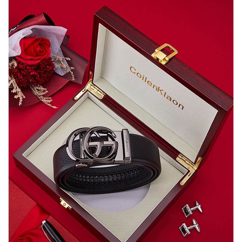 Thắt lưng da nam-dây nịt da bò 2 lớp Coecn Koen hhb BH 12 tháng