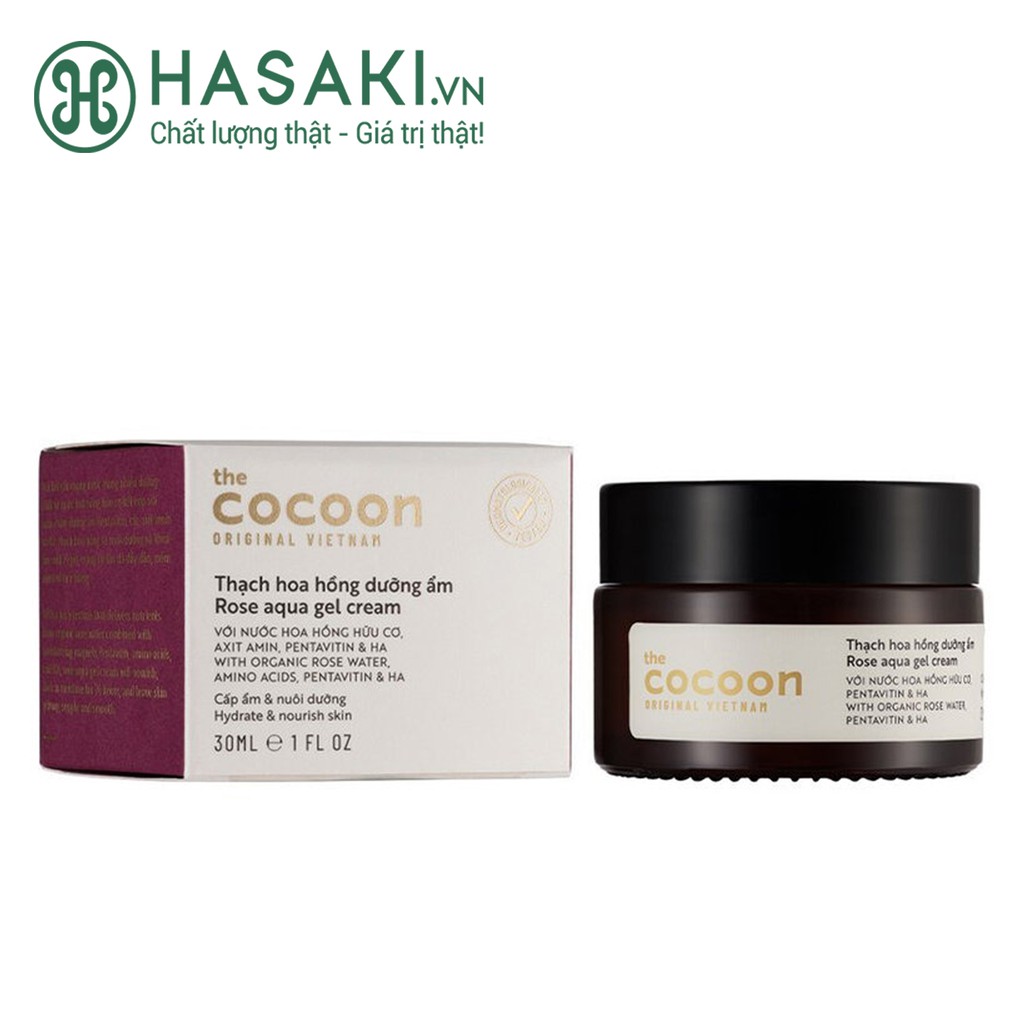 Kem Dưỡng Cocoon Dưỡng Ẩm Dạng Thạch Từ Hoa Hồng Rose Aqua gel Cream