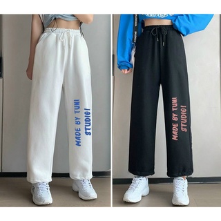 Quần Dài Nỉ Thun Ống Suông Unisex, Quần dài ống rộng nam nữ Tuni