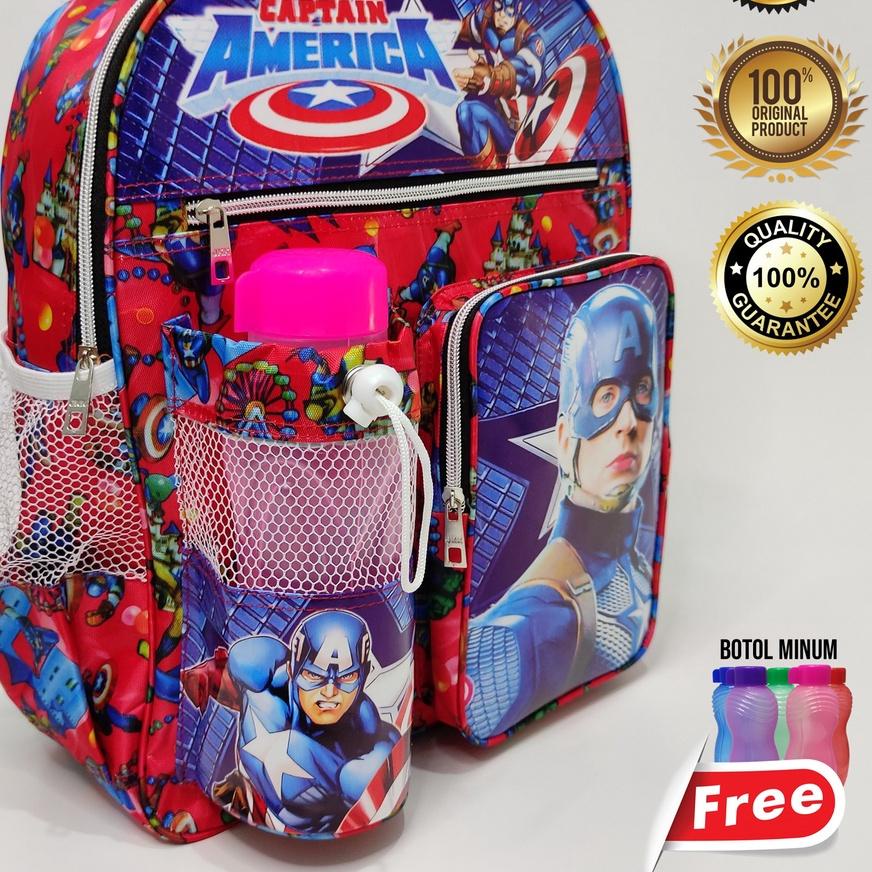 Ba Lô Đi Học Hình Nhân Vật Người Nhện/Captain America Cho Bé Trai Và Người Lớn