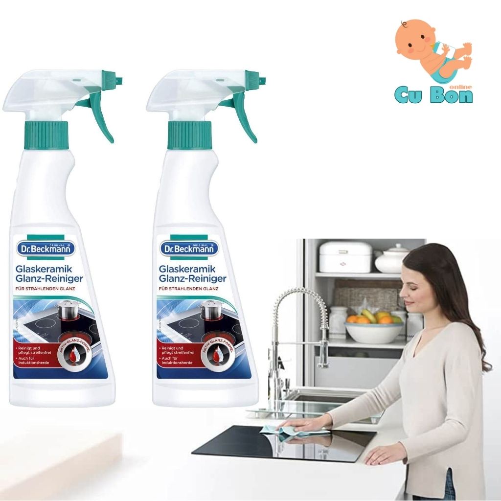 Tẩy dầu mỡ Dr.Beckmann Đức 250ml tẩy sạch bếp từ, bếp ga, lưới lọc máy hút mùi, tường ốp, chậu rửa bát an toàn tiện lợi