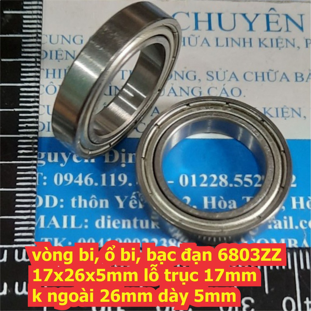 5 cái vòng bi ổ bi bạc đạn hàng thường thông dụng ZZ 6800 6801 6802 6803 6804 6805 6806 6807 kde7114