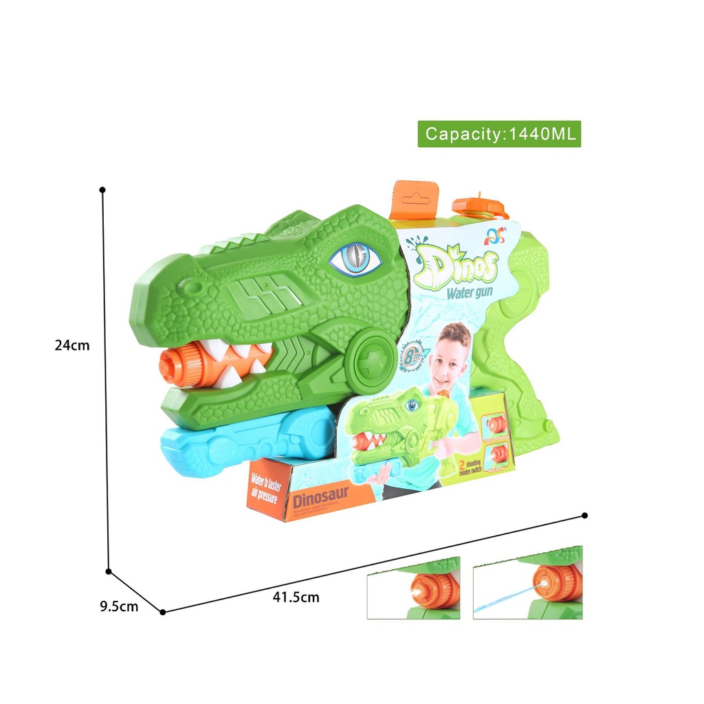 Súng Nước Khủng Long Nhiều Chế Độ Bắn Cực Mạnh Cho Mọi Lứa Tuổi