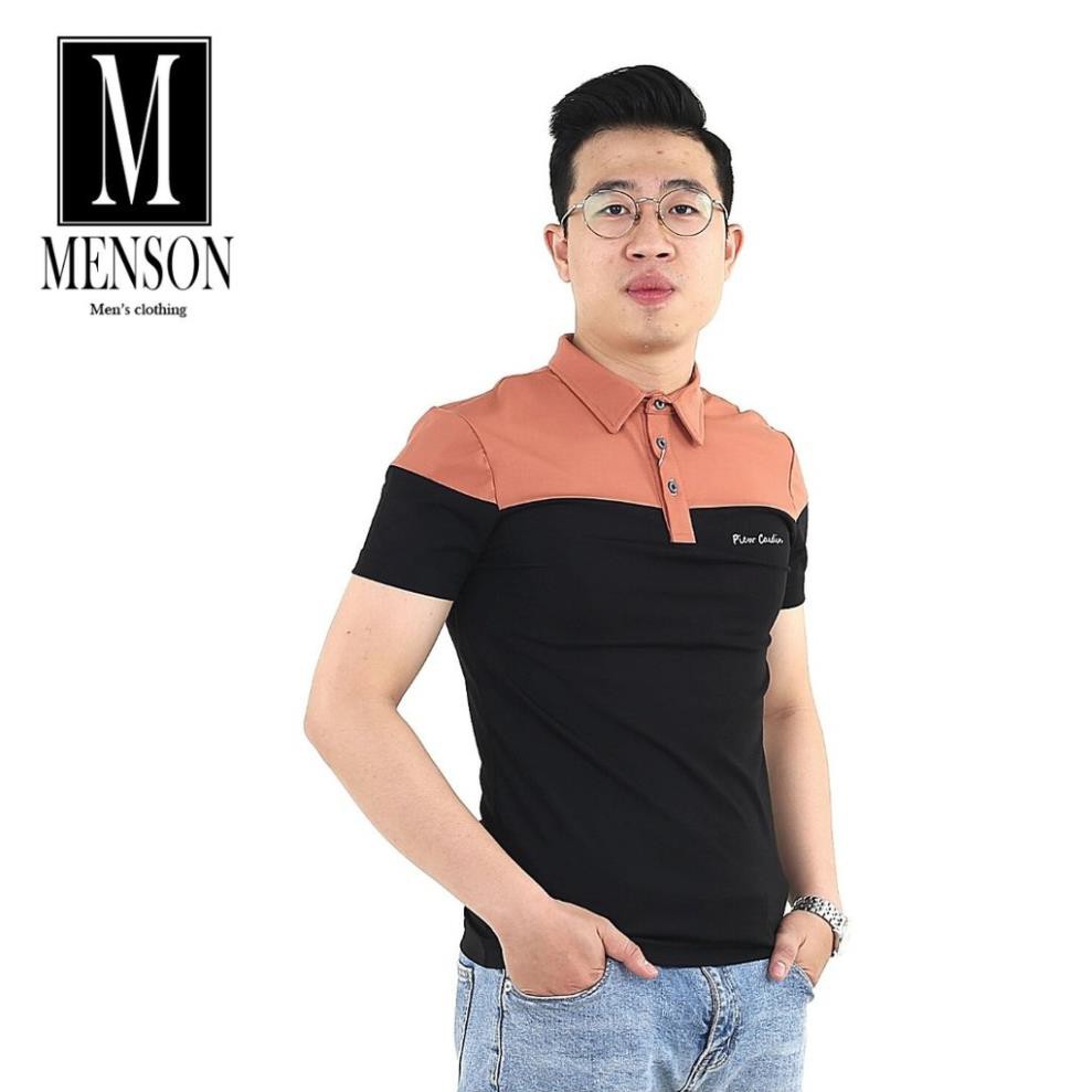 ⭐️HÀNG HIỆU⭐️Áo thun nam trơn có cổ 2 màu - Áo Polo nam cao cấp chất mát, co giãn ôm body MENSON M-01