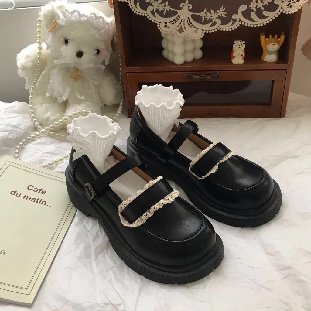 Giày da nữ Lolita phong cách Nhật Bản và Hàn Quốc kiểu dáng dễ thương đế giày mã D59