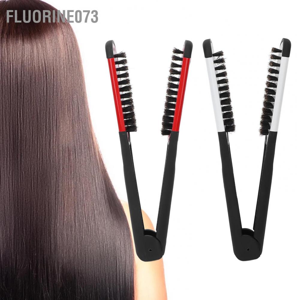 Bàn chải kẹp duỗi tóc hai mặt đa năng tạo kiểu cho nam và nữ