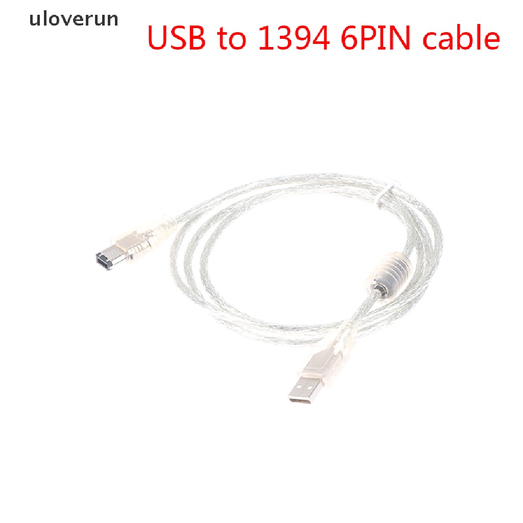 Dây Cáp Chuyển Đổi uloverun 1 X Firewire IEEE 1394 6 Pin Male Sang USB 2.0 Male
