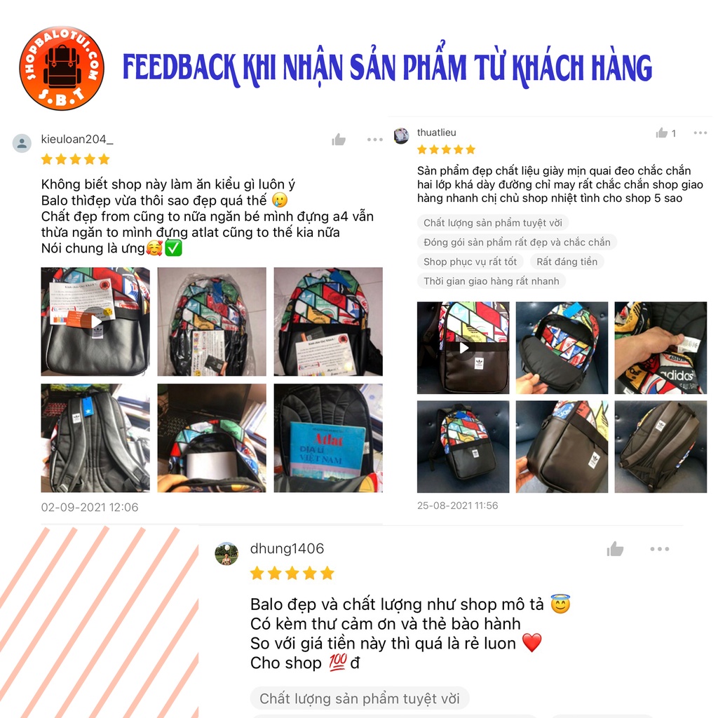 Balo đi học làm chơi nam nữ Originals Tongue, Balo adidas ulzzang đẹp rẻ thời trang đựng laptop chất vải cao cấp đẹp