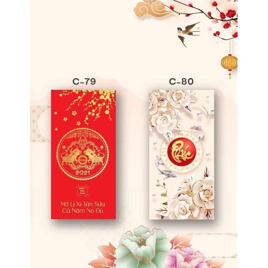 Combo 10 bao lì xì Tết Tân Sửu 2021