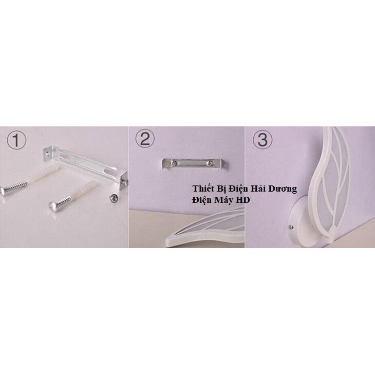 Đèn trang trí gắn tường hình lá NT601 3 chế độ ánh sáng Trắng - Vàng - Trung Tính -Energy Green Lighting - BH 18 tháng