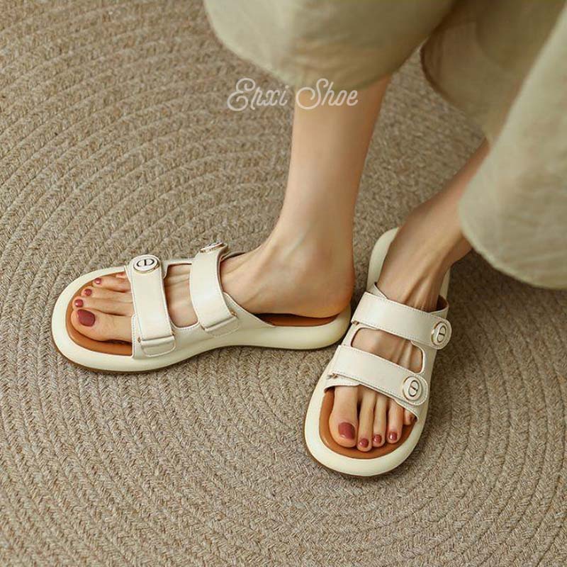Dép Quai Ngang Đế Bằng Thời Trang Cho Nữ
