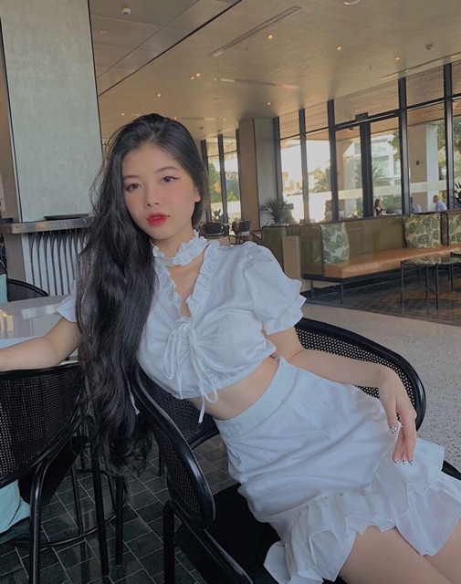 [Hình Thật của shop ]-Set Croptop - Chân Váy - Chocker Đeo Cổ | BigBuy360 - bigbuy360.vn