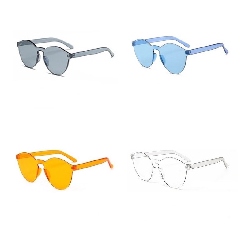 Kính Mát Tròng Trong Suốt Không Viền Thời Trang Cho Nam Và Nữ