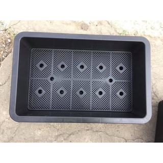 COMBO 10 Khay Chậu Nhựa Trồng Rau Thông Minh, Trồng Hoa, Hình Chữ Nhật (KT: 65x41x16cm)