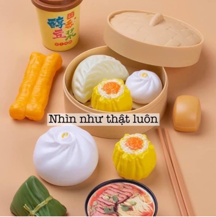 Bộ đồ chơi nấu ăn 84 chi tiết - Bánh bao , dimsum , há cảo , pizza đầy đủ phụ kiện làm bếp