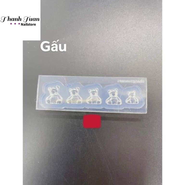Khuôn silicon làm nail hình nơ, gấu các loại trang trí móng…  - Phụ kiện đồ nail