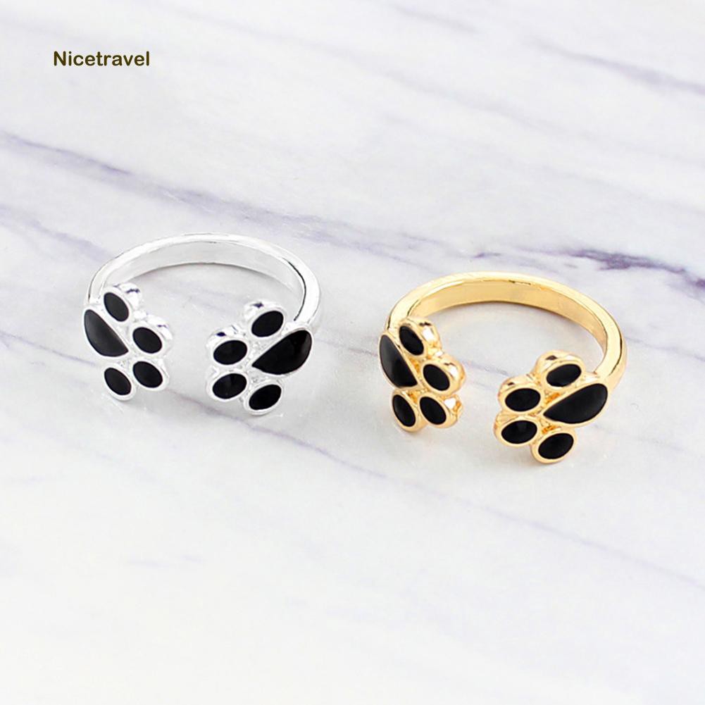 ♠Nhẫn Hở MặT HìNh DấU Chân CúN Dễ Thương ThờI Trang Cho Nữ