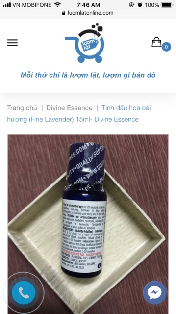 TINH DẦU HOA OẢI HƯƠNG (LAVENDER-FINE) 15ML- DIVINE ESSENCE