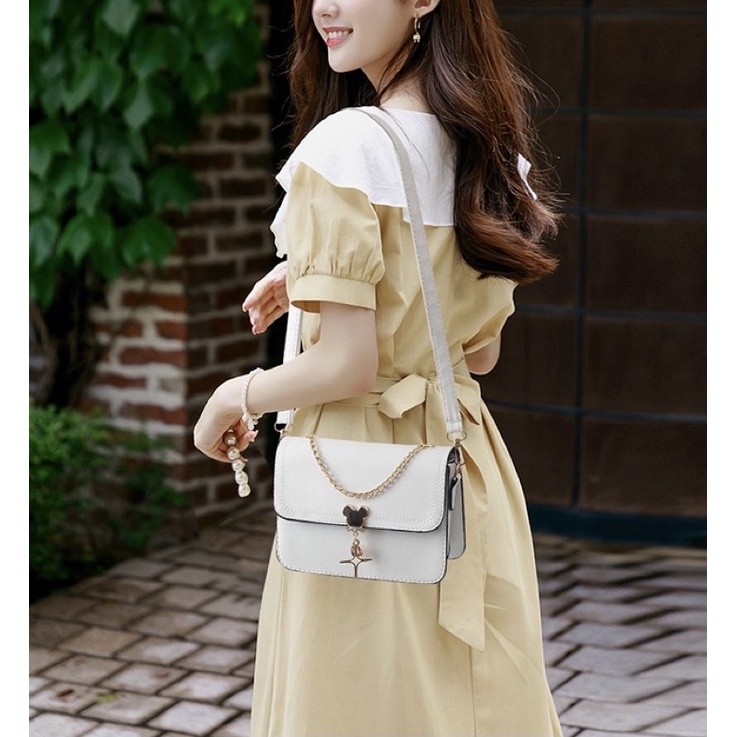[Jamela] Túi xách nữ phối màu thời trang Hàn Quốc