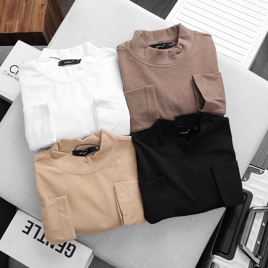 Áo giữ nhiệt LÓT NỈ BIGSIZE cổ cao nam cao cấp xuất khẩu 02