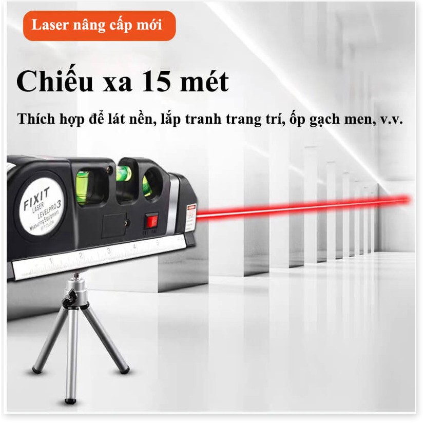 🇳 🇪 🇼®️ Thước nivo laser đa chức năng, thước dây + thước nivo + máy đo laser + bọt thủy chuẩn