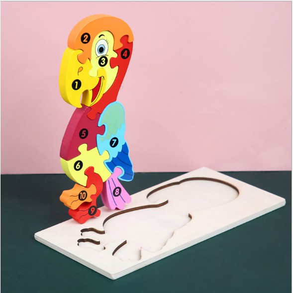 Đồ chơi tranh nối 10 số chọn mẫu cho bé MS2 tranh nổi 3d gỗ nối tiếp