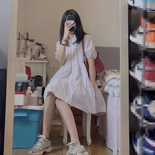 VÁY SƠ MI BABYDOLL CỔ ĐỨC [HÀNG LOẠI 1]