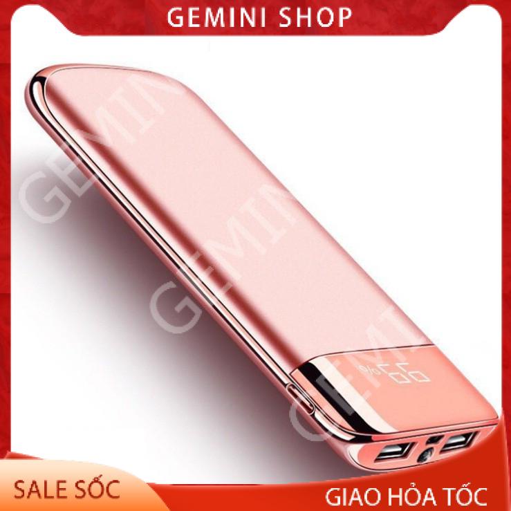 (Xả kho) Pin sạc dự phòng 10.000 Mah Gemini Shop màn hình LCD 2 cổng ra USB Y10