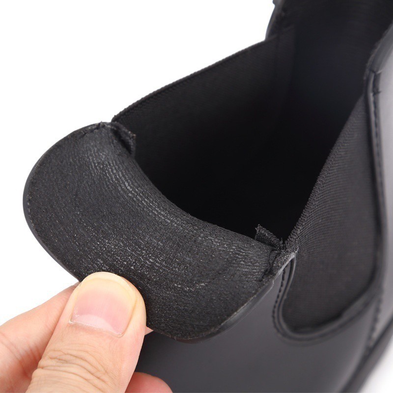 Giày Bốt Đi Mưa Chống Trượt/Thấm Nước Thời Trang Chelsea#Giày Đen shoekasut jalan jalan