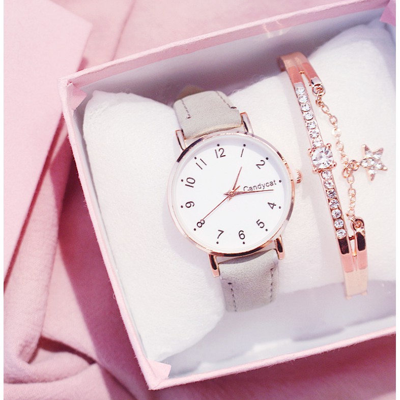(Ko tặng lắc) Đồng hồ thời trang nữ Candycat C18 dây da lộn mặt số | BigBuy360 - bigbuy360.vn