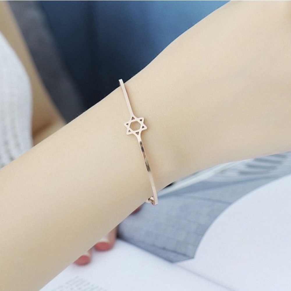Vòng Tay Hở Hình Ngôi Sao Thời Trang Cho Nữ Yanqueens Đồ trang sức