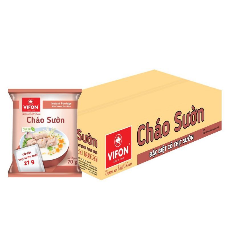 Cháo Sườn Vifon , Thùng 50 gói.